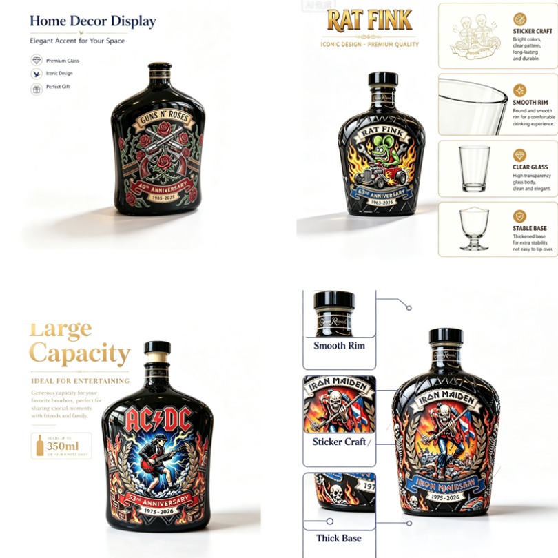 Vintage Collectible Bottles - Rock Pattern Whiskey Decanter Vintage Liquor