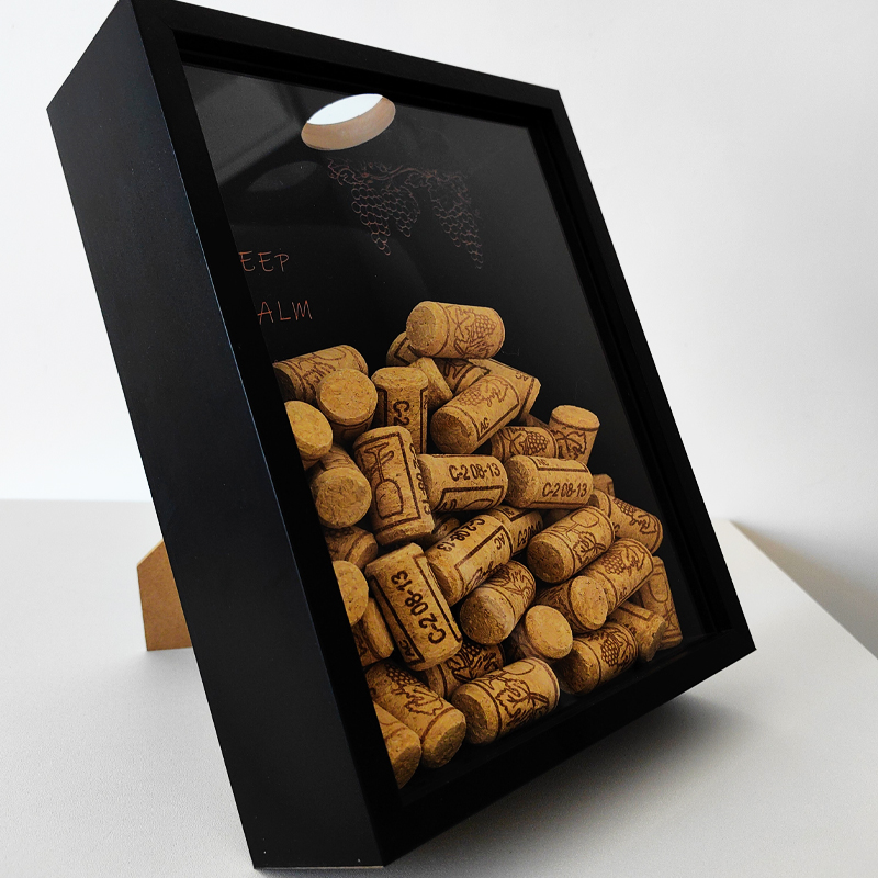 Red Wine Cork Display Frame Wo - Vintage Collectible Bottles ulasan dan harga
