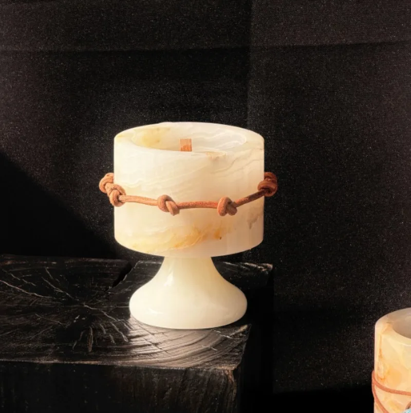 Nordic Amber Jade Candle Holde - Vintage Collectible Marbles ulasan dan harga