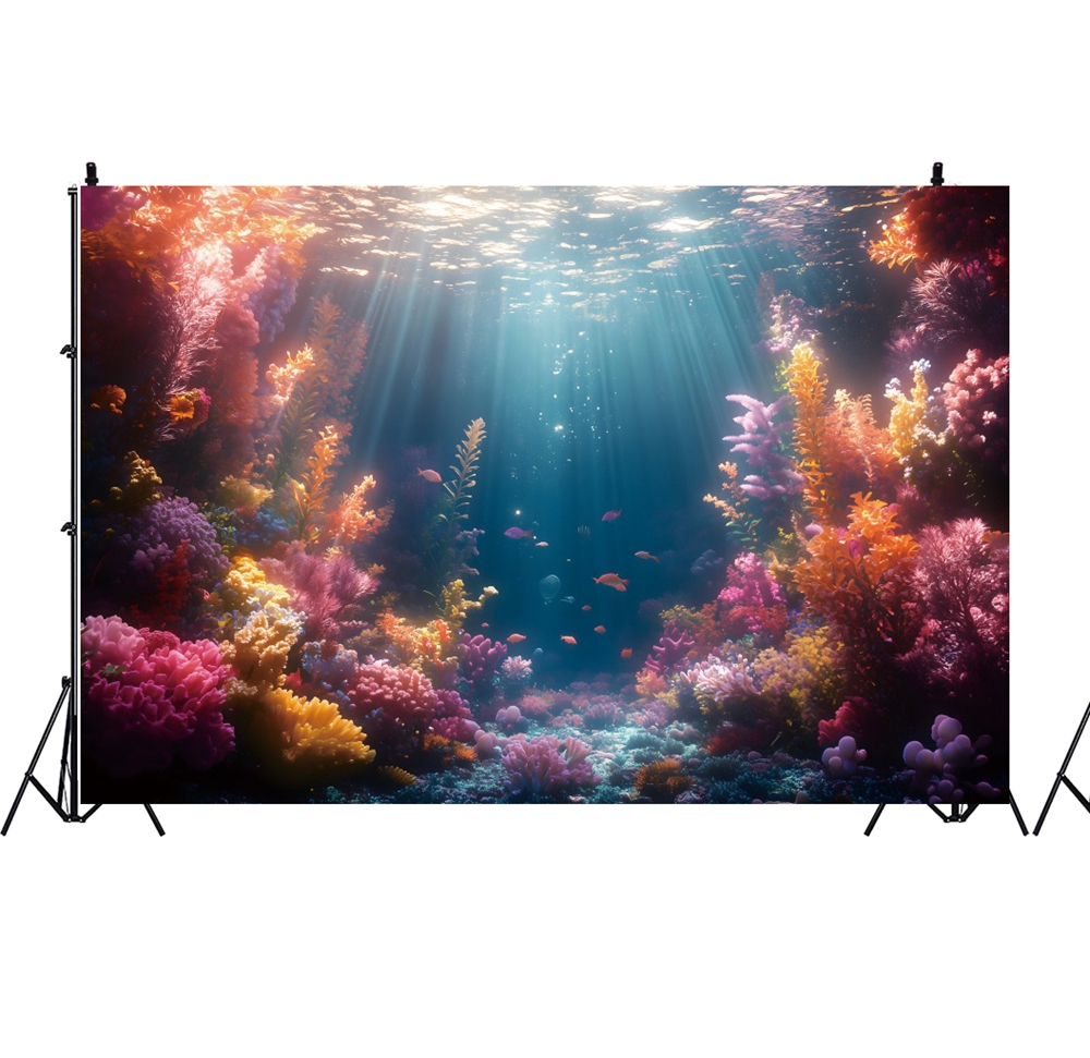 Underwater Coral Reef Backgrou - Photo Develop Tank ulasan dan harga