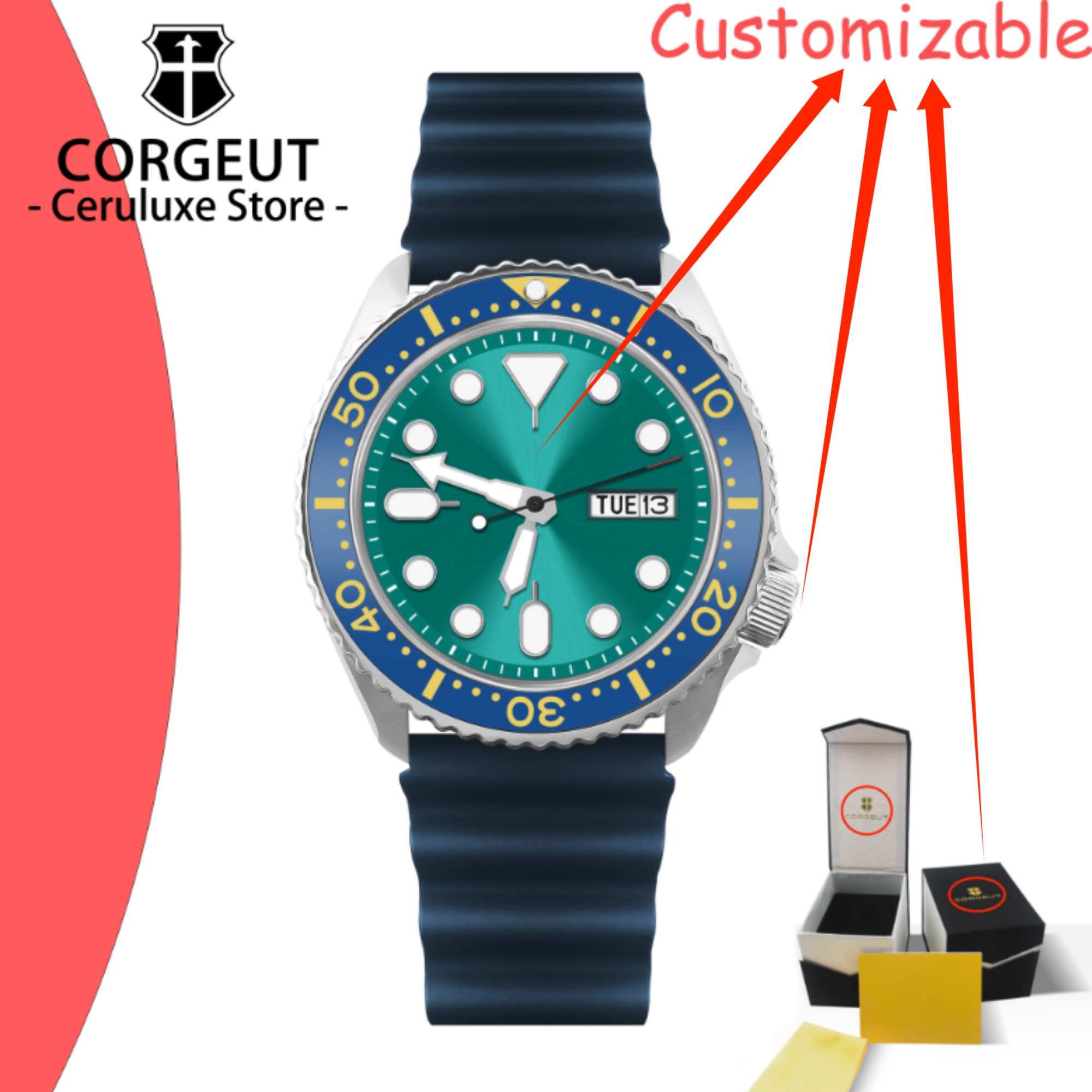 CUSTOM Logo Vintage Diver Watc - Vintage Watch Crystal ulasan dan harga