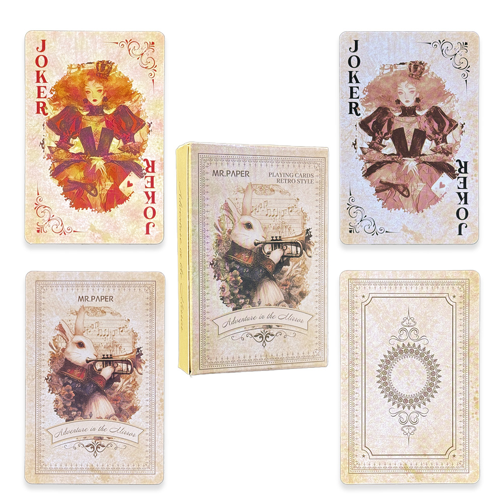 55Pcs Alice in Wonderland Play - Vintage Collectible Playing Cards ulasan dan harga