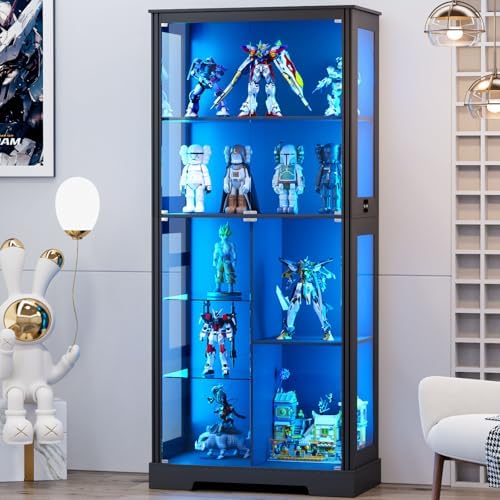 71'' Display Cabinet with 5-Ti - Collectible & Vintage Dolls For Wedding ulasan dan harga