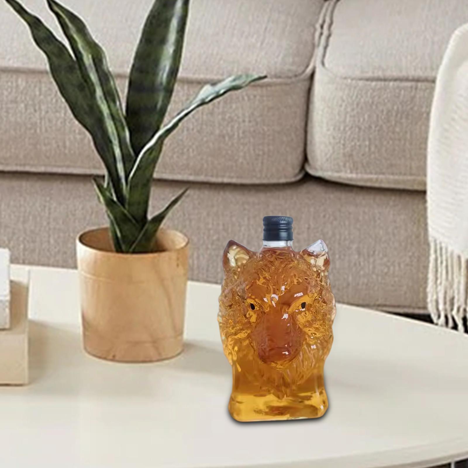 Whiskey Bottle Wolf Shape Wine - Vintage Collectible Bottles ulasan dan harga