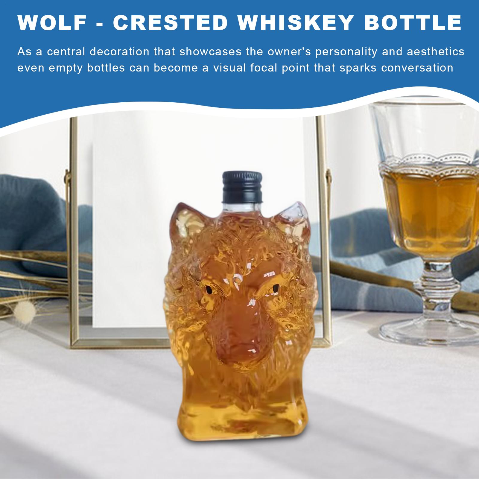 Whiskey Bottle Wolf Shape Wine - Vintage Collectible Bottles ulasan dan harga
