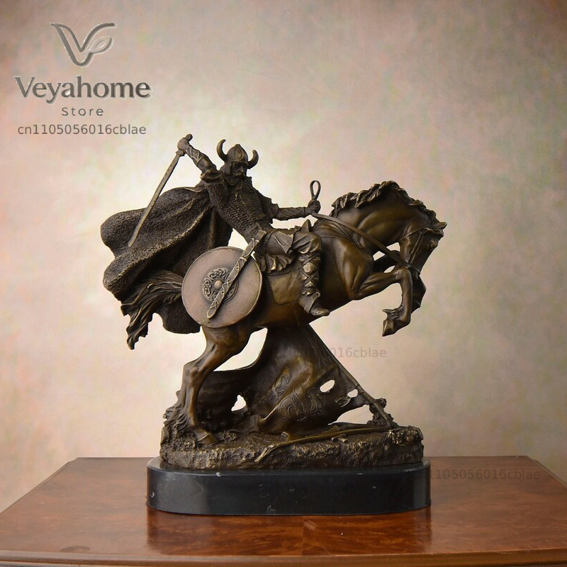 Bronze Medieval Warrior Riding - Vintage Collectible Marbles ulasan dan harga