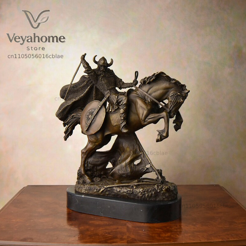 Bronze Medieval Warrior Riding - Vintage Collectible Marbles ulasan dan harga