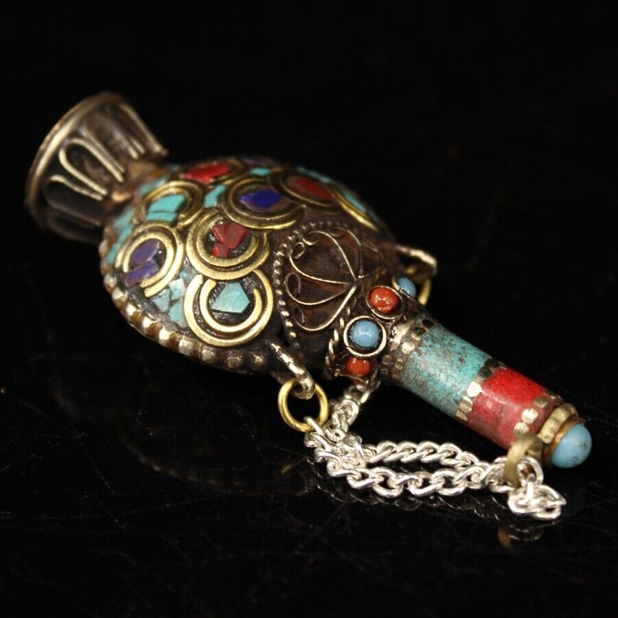 Collection Chinese brass inlai - Vintage Collectible Bottles ulasan dan harga