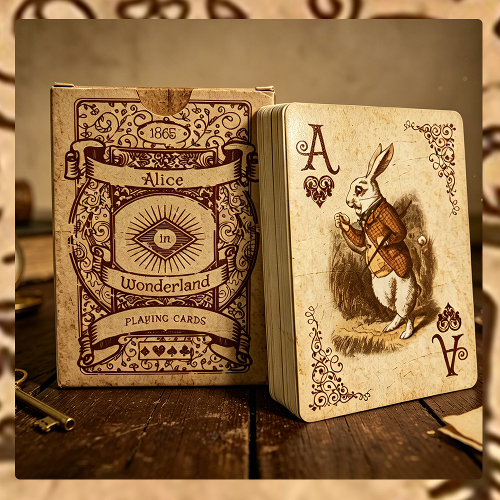 1Set/2Set Alice Vintage Paper  - Vintage Collectible Playing Cards ulasan dan harga