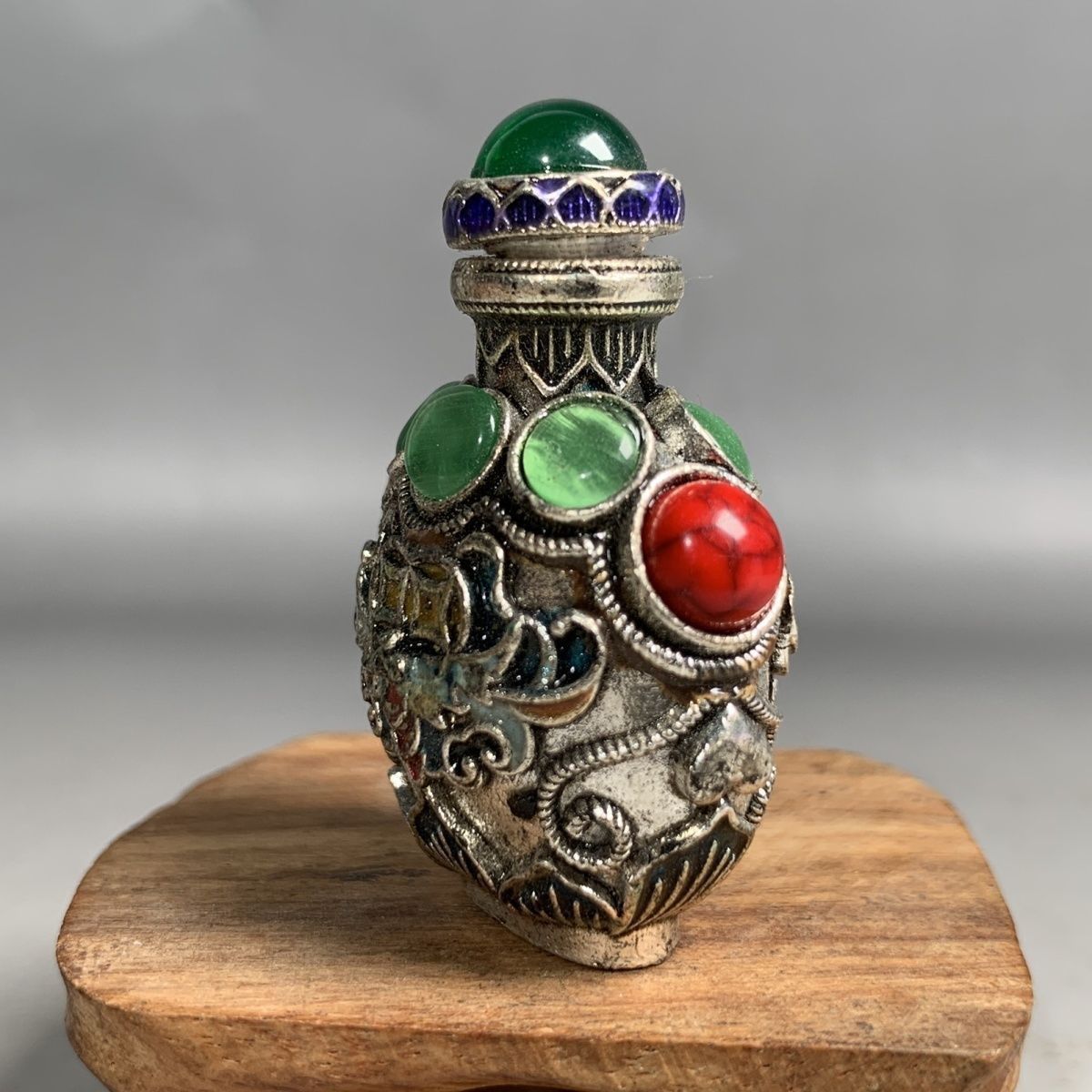 Vintage Cloisonne Bronze Snuff - Vintage Collectible Bottles ulasan dan harga