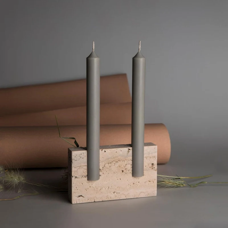 2 Holes Marble Taper Candle Ho - Vintage Collectible Marbles ulasan dan harga
