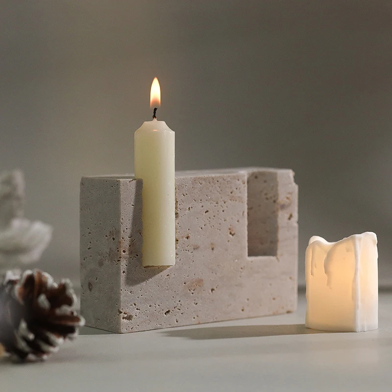 2 Holes Marble Taper Candle Ho - Vintage Collectible Marbles ulasan dan harga
