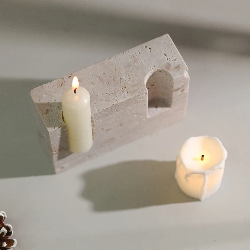 2 Holes Marble Taper Candle Ho - Vintage Collectible Marbles ulasan dan harga