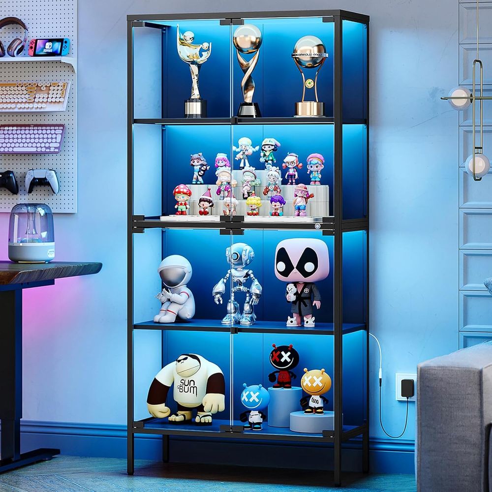65 LED-Illuminated Glass Displ - Collectible & Vintage Dolls For Wedding ulasan dan harga
