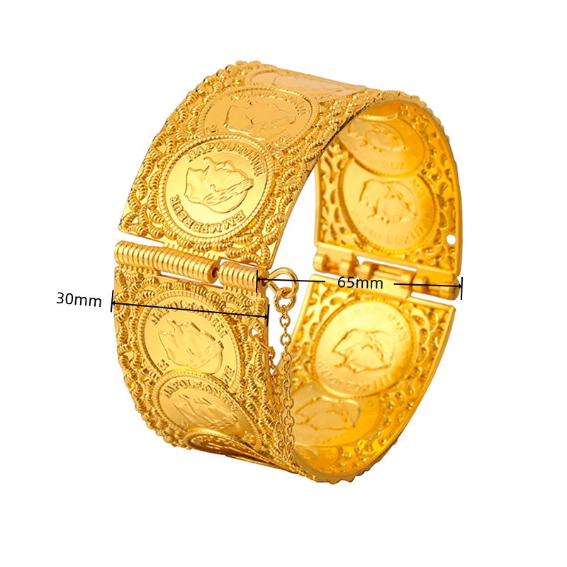 Vintage Coin Pattern Cuff Brac - Vintage Collectible Coins ulasan dan harga