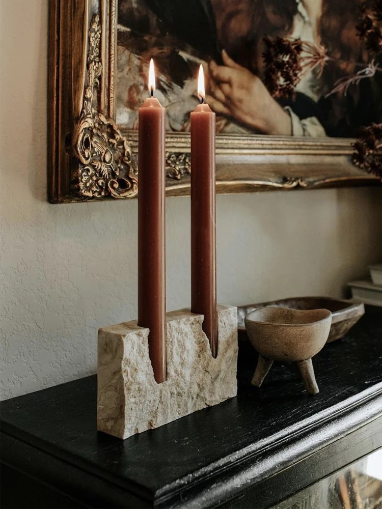 2 Holes Marble Candlestick Hol - Vintage Collectible Marbles ulasan dan harga