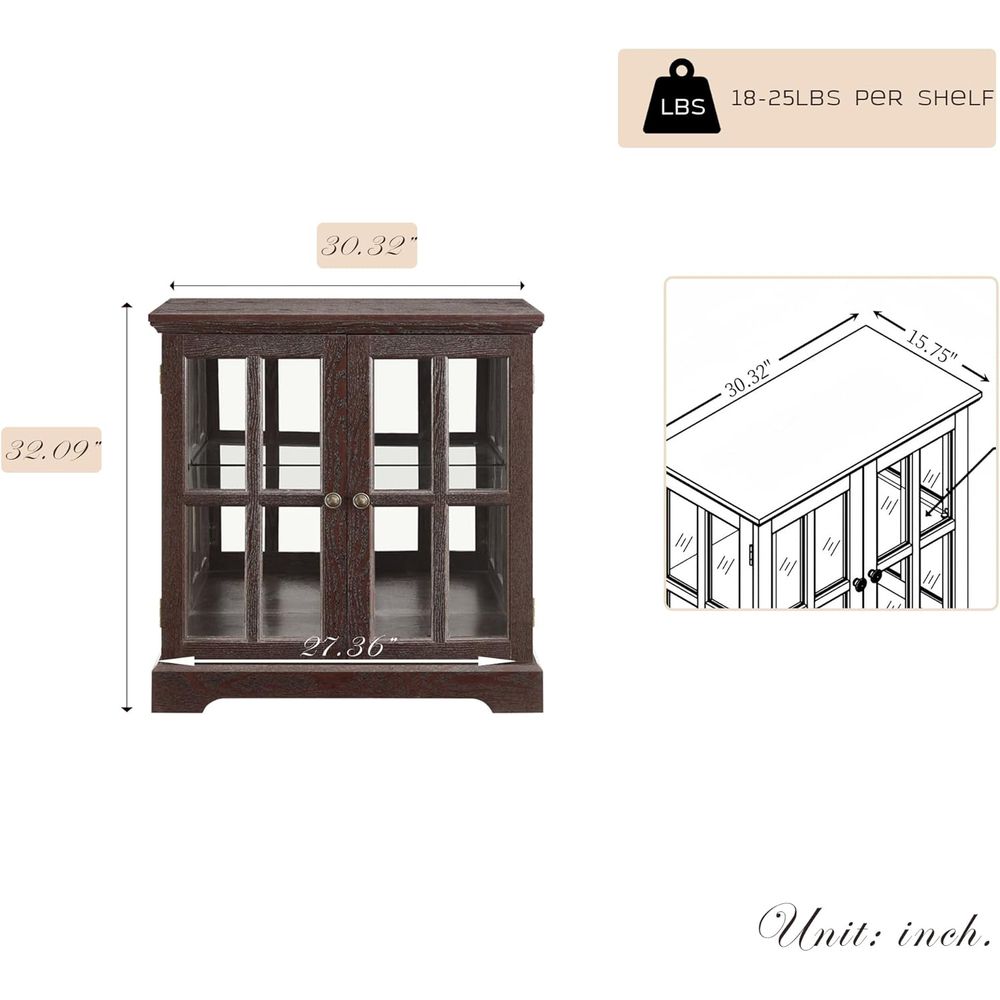 32 High LED-Lit Curio Cabinet  - Collectible & Vintage Dolls For Wedding ulasan dan harga