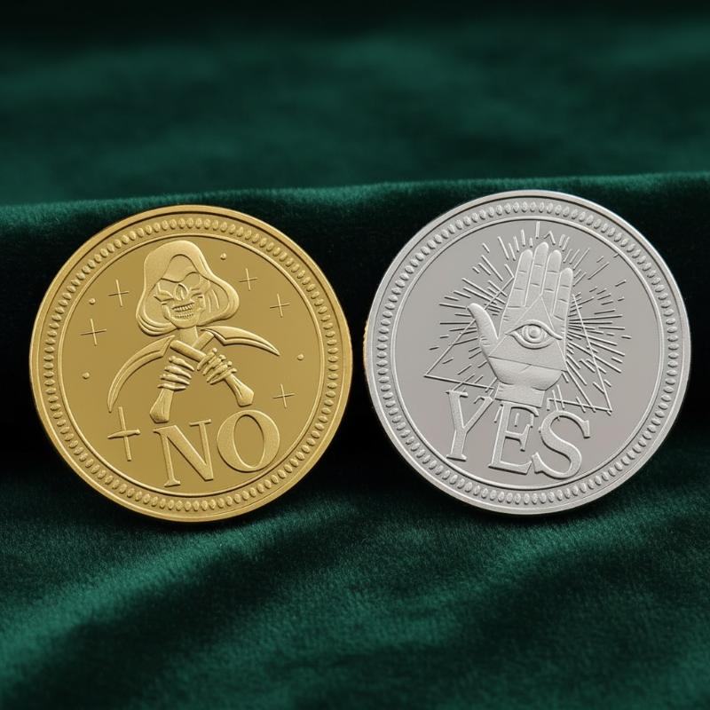 Vintage Yes/No Decision Coin D - Vintage Collectible Coins ulasan dan harga